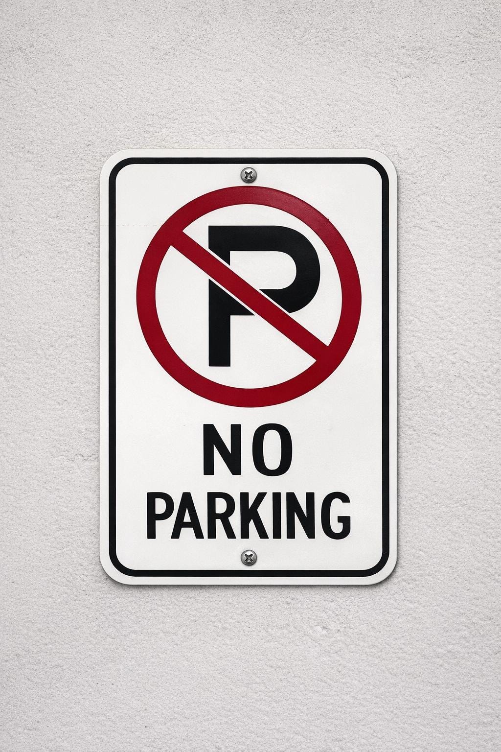 No Parking Sign – 3D Printed Parking Restriction Sign – Wall or Door Mount – Apartment Garage Driveway Sign