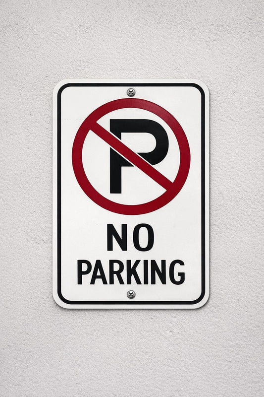 No Parking Sign – 3D Printed Parking Restriction Sign – Wall or Door Mount – Apartment Garage Driveway Sign