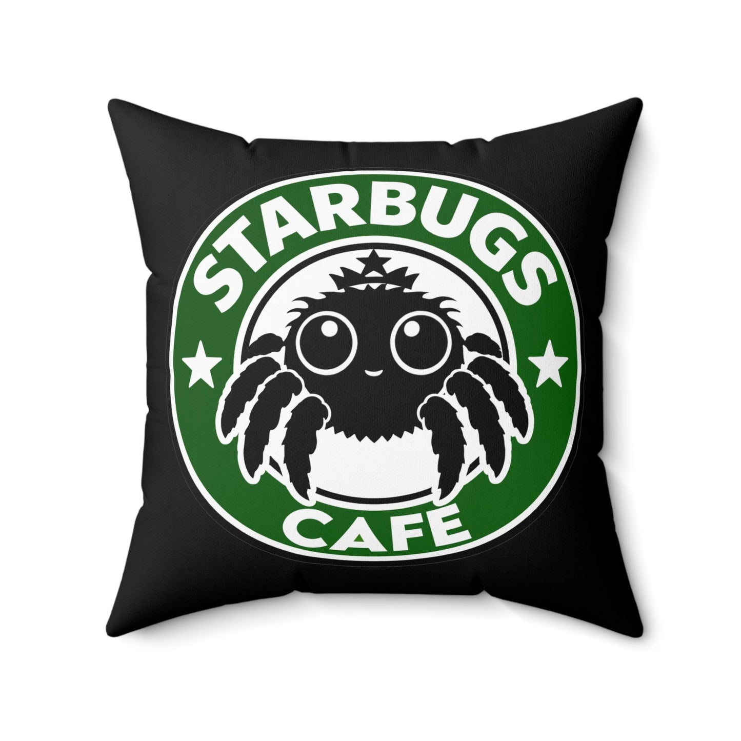 Starbugs Cafe Pillow | Decorative Square Throw Pillow