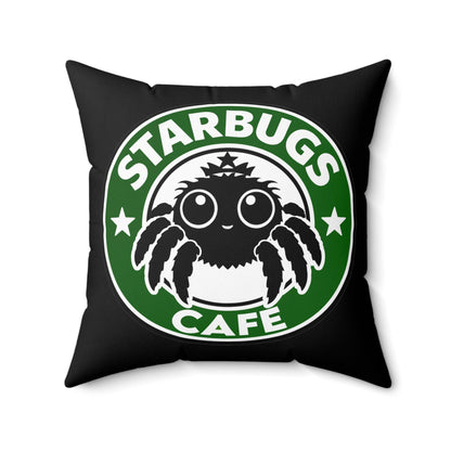 Starbugs Cafe Pillow | Decorative Square Throw Pillow