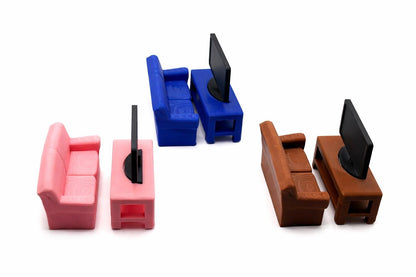 Tiny Couch & TV Stand Decor Combo | Pet Decor | Personalize it!