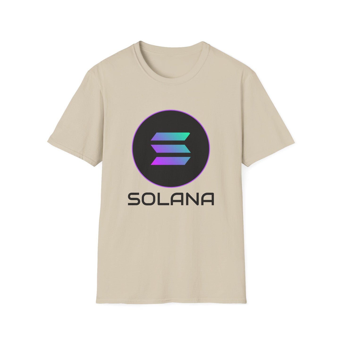 Solana Unisex Softstyle T-Shirt - Trendy Crypto Tee, Graphic Shirt for Tech Lovers, Gift for Blockchain Enthusiasts, Cool Casual Wear, Men's