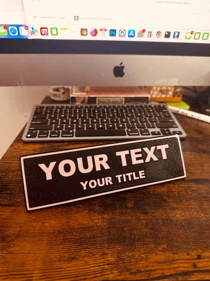 Custom Desk Name Plate | Any Text