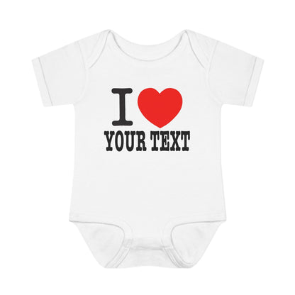 i love text CUSTOM - Baby One suits - Infants/Youth/Kids