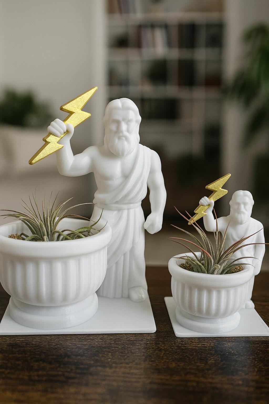 Zeus Planter Statue with optional add ons | Air Plant or Succulent