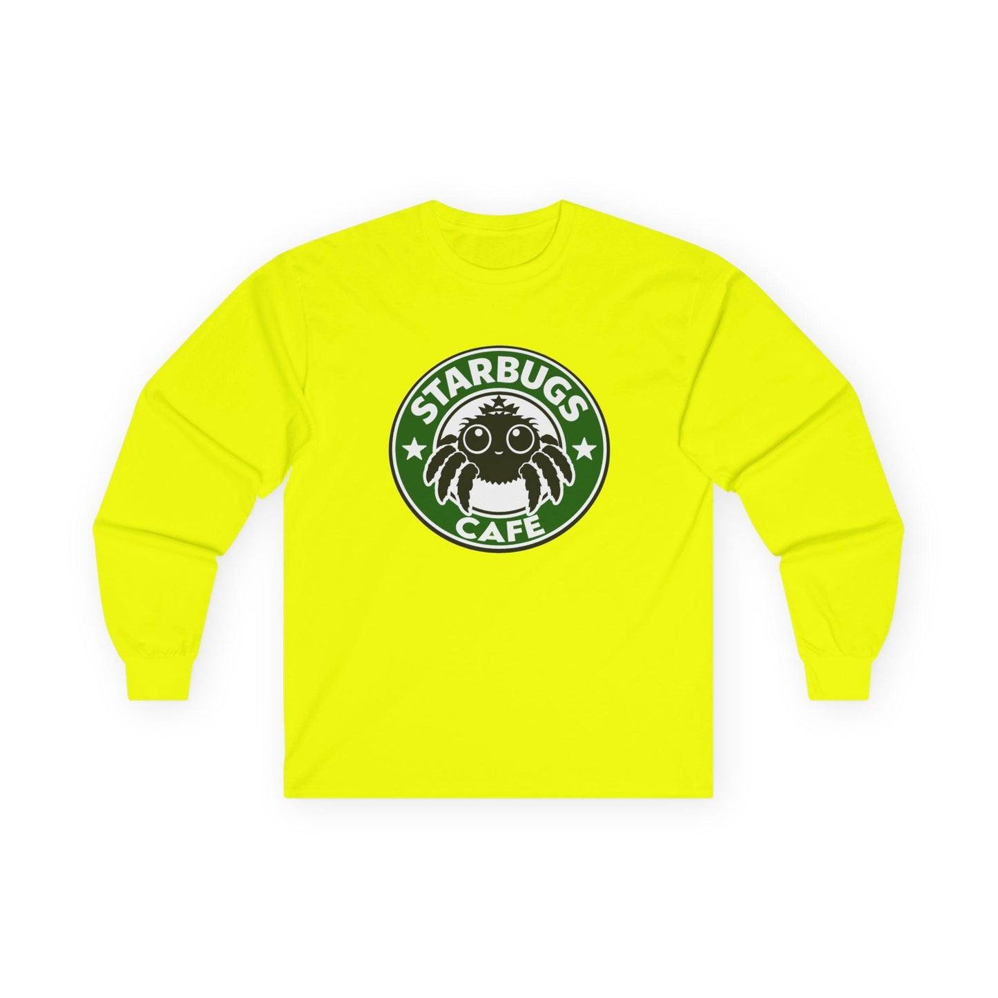 Starbugs Café long sleeve tee | Coffee parody shirt