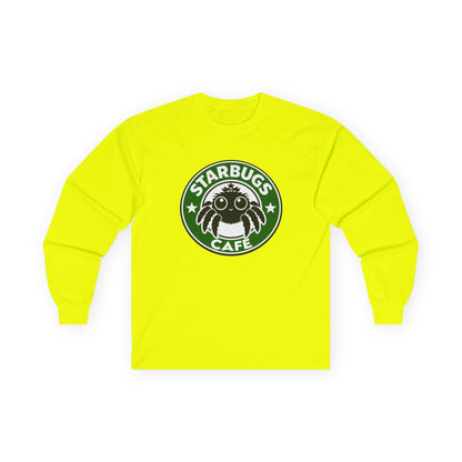 Starbugs Café long sleeve tee | Coffee parody shirt
