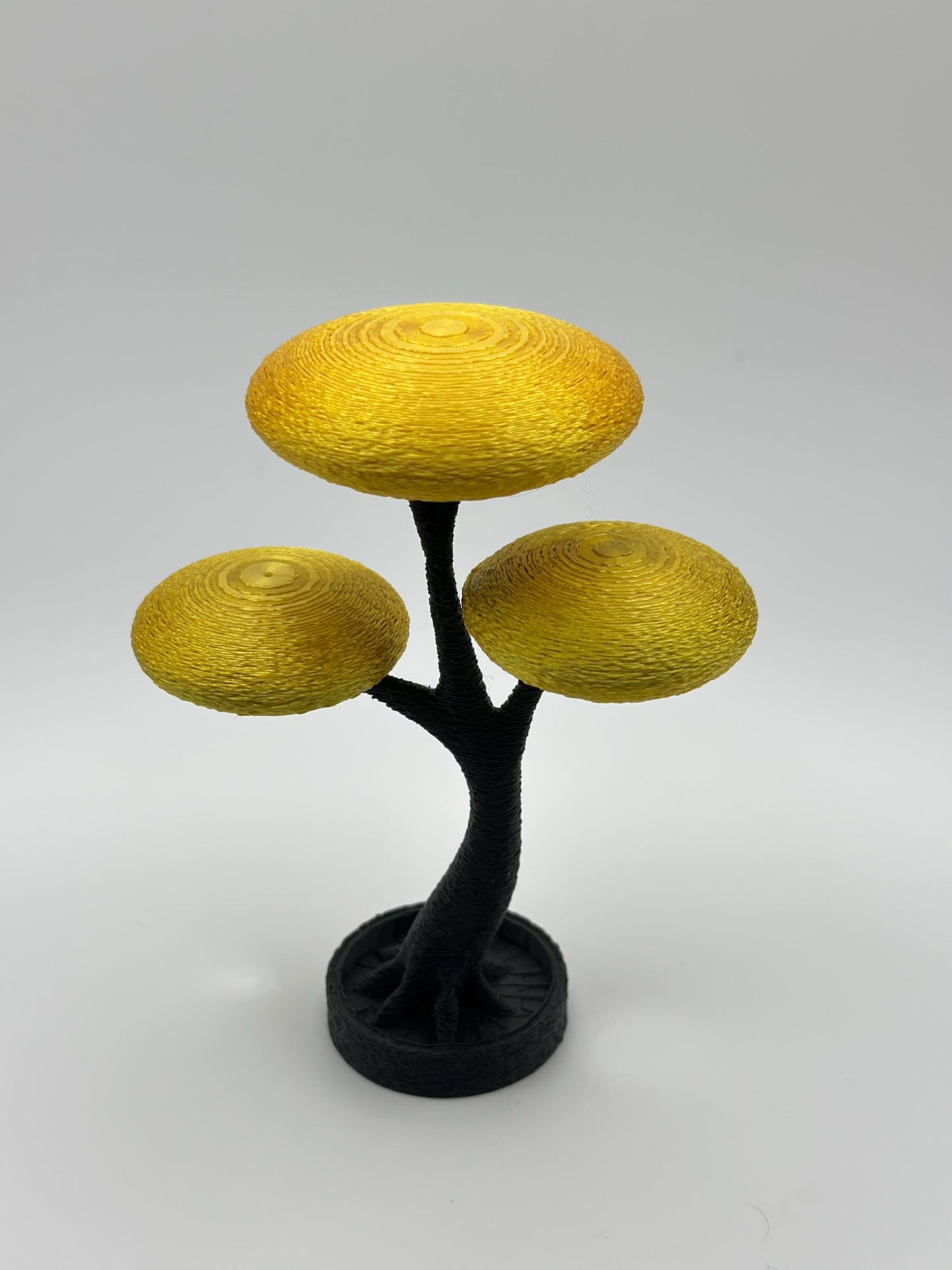 Black Gold Modern Tree Terrarium Decor – 3D Printed Eco-Friendly Accent for Jumping Spiders Small Pets