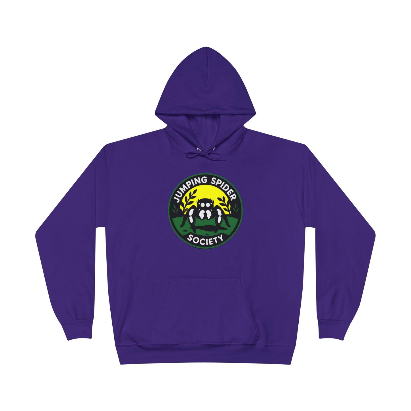 Jumping Spider Society Eco-Friendly Hoodie, Nature Lover Gift, Artistic Sweatshirt, Fun Animal Apparel, EcoSmart Pullover
