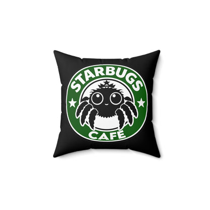 Starbugs Cafe Pillow | Decorative Square Throw Pillow