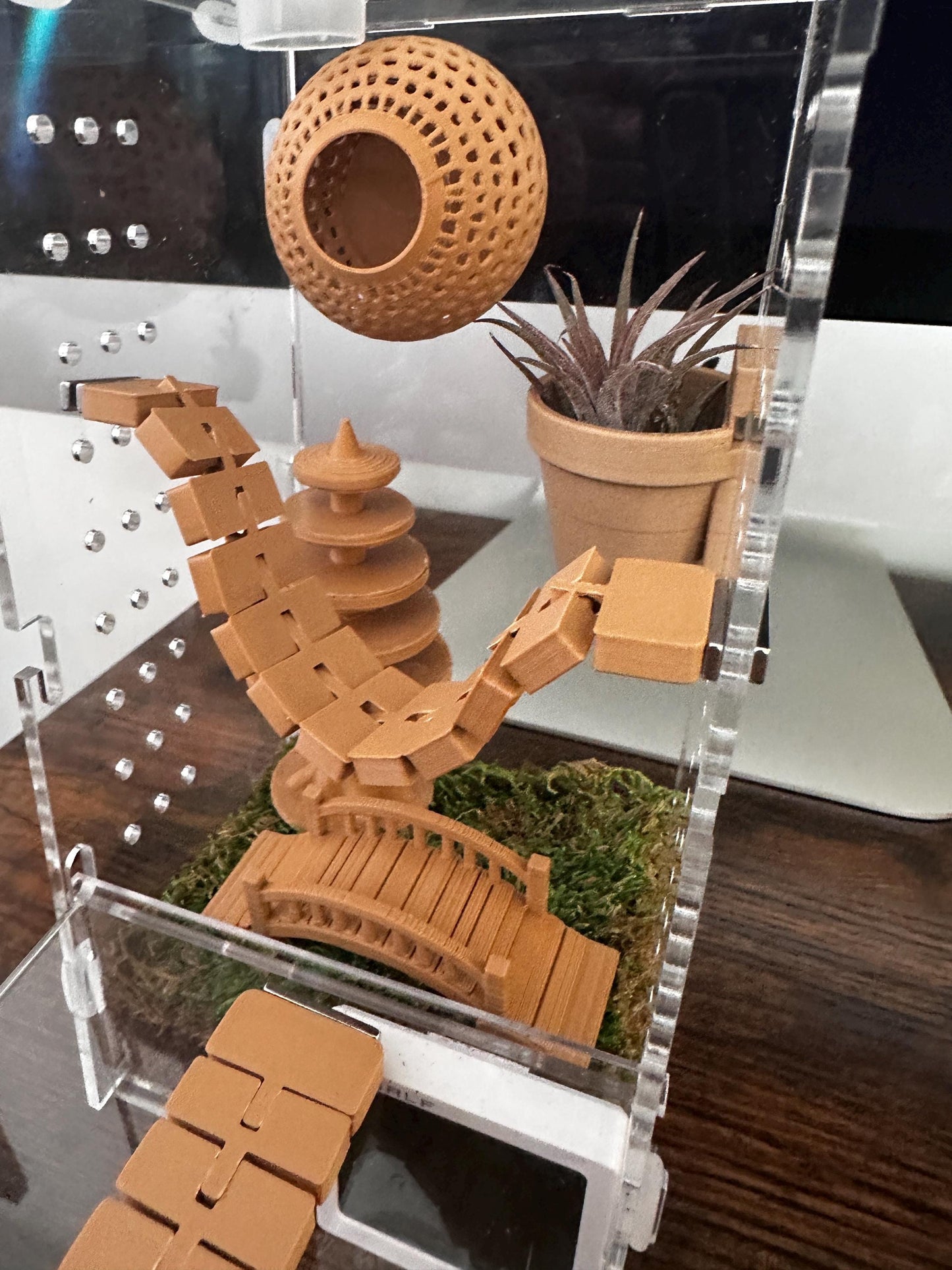 Flexi Bridge Decor | Enclosure Decor | Jumping Spiders /Preying Mantis & more