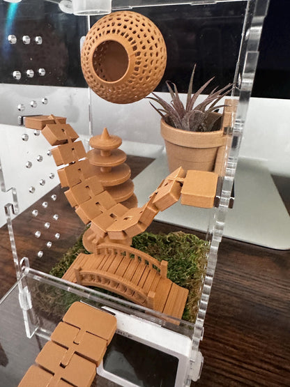Flexi Bridge Decor | Enclosure Decor | Jumping Spiders /Preying Mantis & more