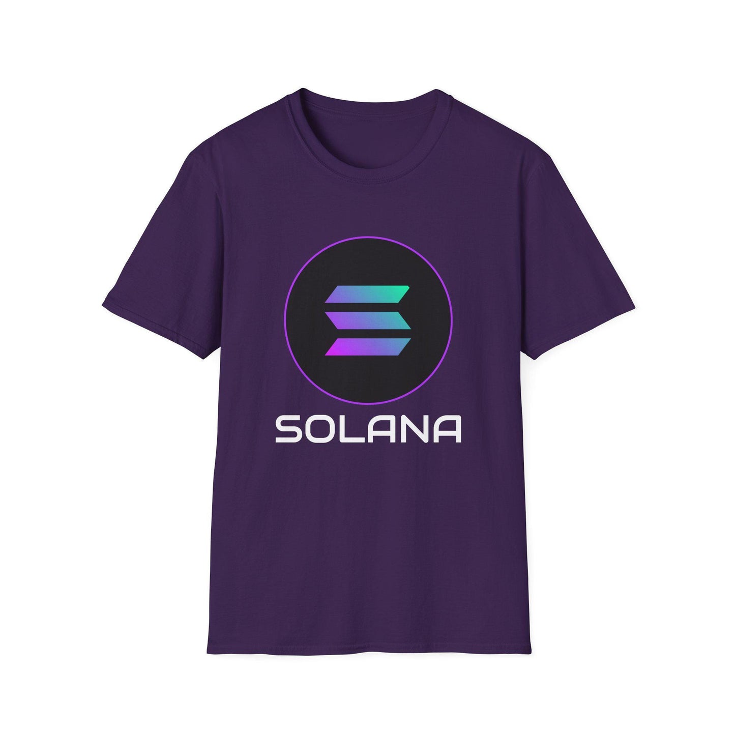 Solana Unisex Softstyle T-Shirt - Trendy Crypto Tee, Graphic Shirt for Tech Lovers, Gift for Blockchain Enthusiasts, Cool Casual Wear, Men's