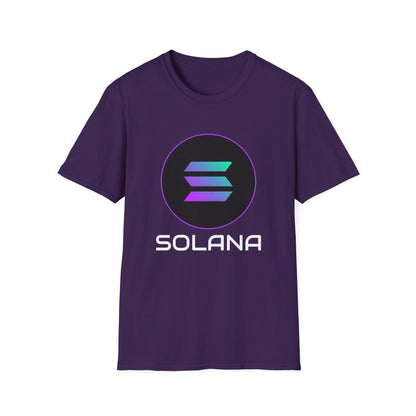Solana Unisex Softstyle T-Shirt - Trendy Crypto Tee, Graphic Shirt for Tech Lovers, Gift for Blockchain Enthusiasts, Cool Casual Wear, Men's