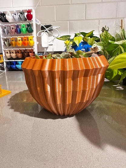 Modern Ripple Planter | 3D Printed | Plant Add-ons -
