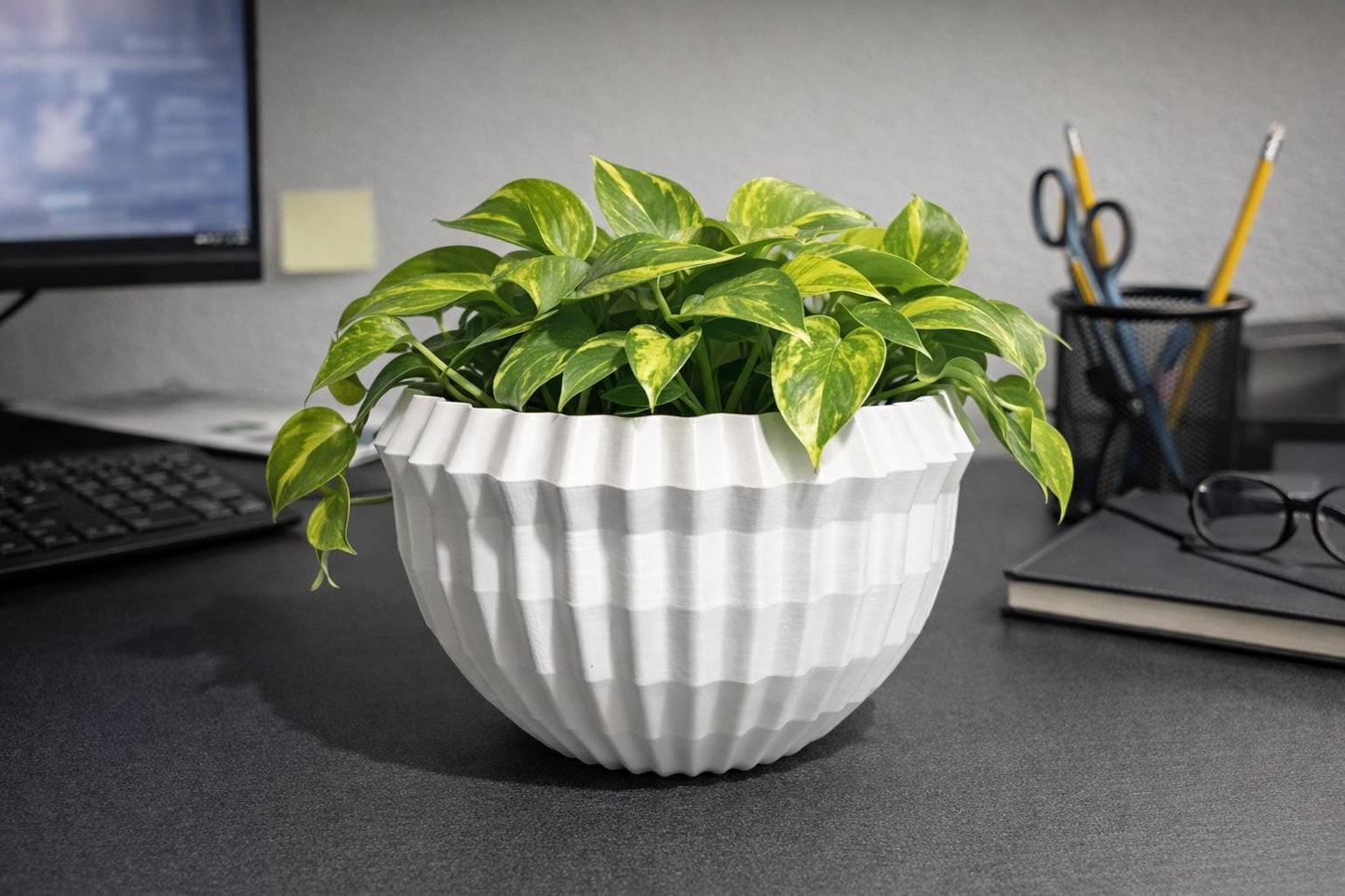 Modern Ripple Planter | 3D Printed | Plant Add-ons -