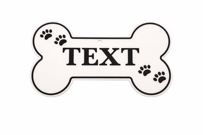 Custom Bone Shaped Sign | Dog Accessories