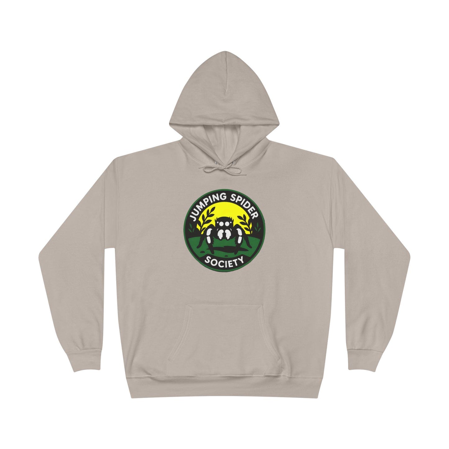 Jumping Spider Society Eco-Friendly Hoodie, Nature Lover Gift, Artistic Sweatshirt, Fun Animal Apparel, EcoSmart Pullover