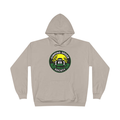 Jumping Spider Society Eco-Friendly Hoodie, Nature Lover Gift, Artistic Sweatshirt, Fun Animal Apparel, EcoSmart Pullover