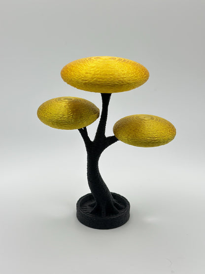 Black Gold Modern Tree Terrarium Decor – 3D Printed Eco-Friendly Accent for Jumping Spiders Small Pets