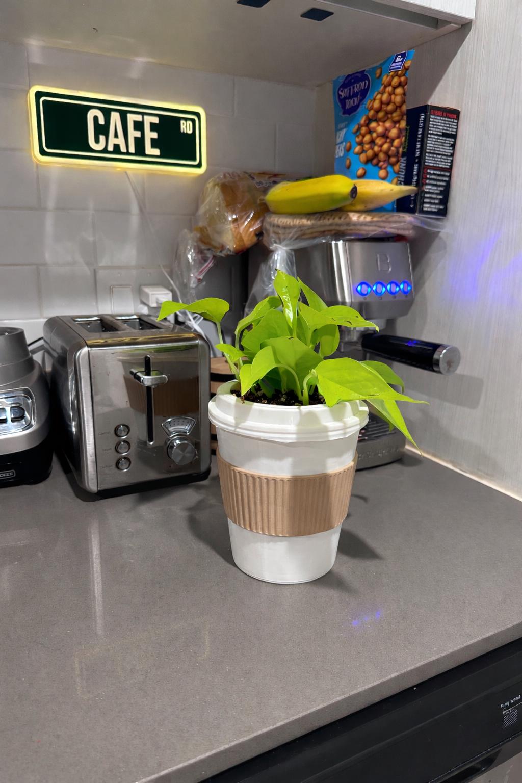 To-go Coffee Cup Planter