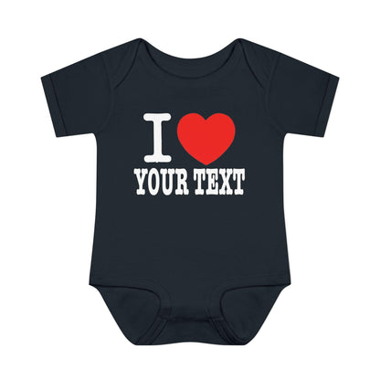 i love text CUSTOM - Baby One suits - Infants/Youth/Kids