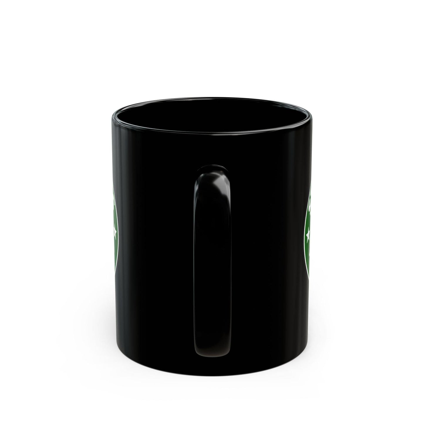 Starbugs Cafe | Black ceramic coffee mug