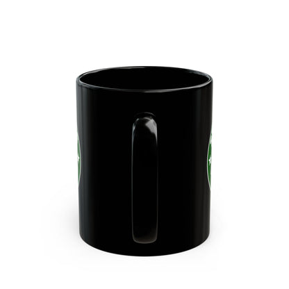 Starbugs Cafe | Black ceramic coffee mug