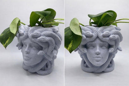 Medusa Head Planter – 3D Printed - Greek Mythology Inspired Decor