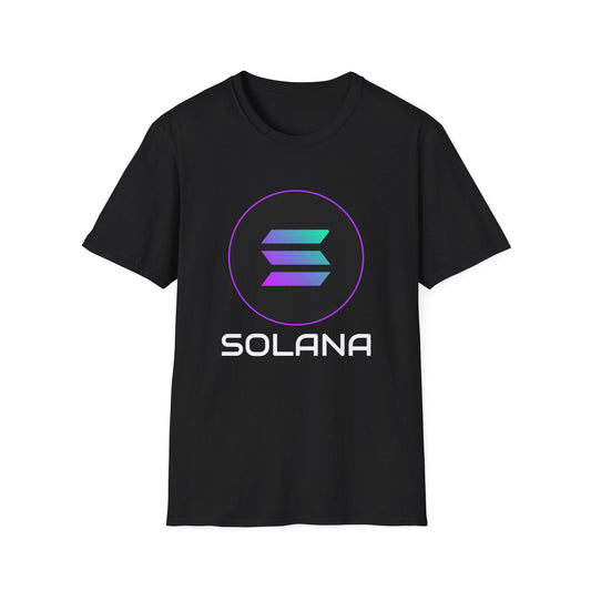 Solana Unisex Softstyle T-Shirt - Trendy Crypto Tee, Graphic Shirt for Tech Lovers, Gift for Blockchain Enthusiasts, Cool Casual Wear, Men's