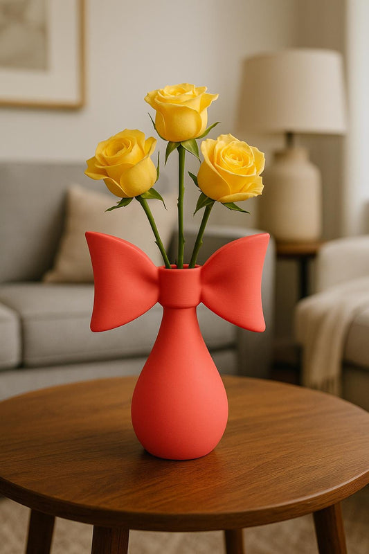 Ribbon Bow Vase | Modern Decor | 3D Prints