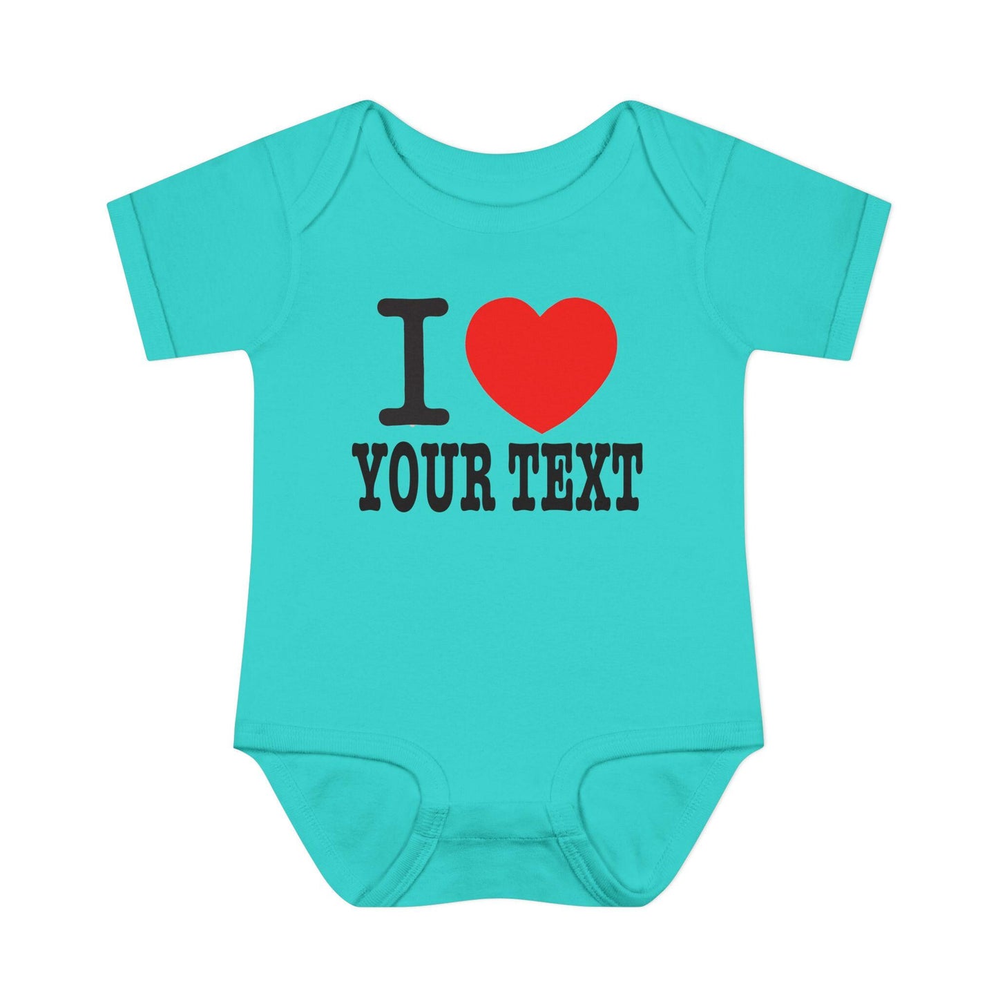 i love text CUSTOM - Baby One suits - Infants/Youth/Kids