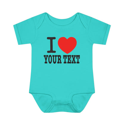i love text CUSTOM - Baby One suits - Infants/Youth/Kids