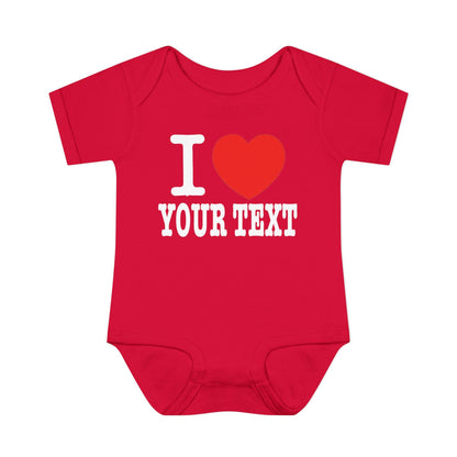 i love text CUSTOM - Baby One suits - Infants/Youth/Kids