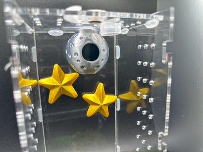 Moon w. Clouds or Stars | Jumping Spider Hide Decor