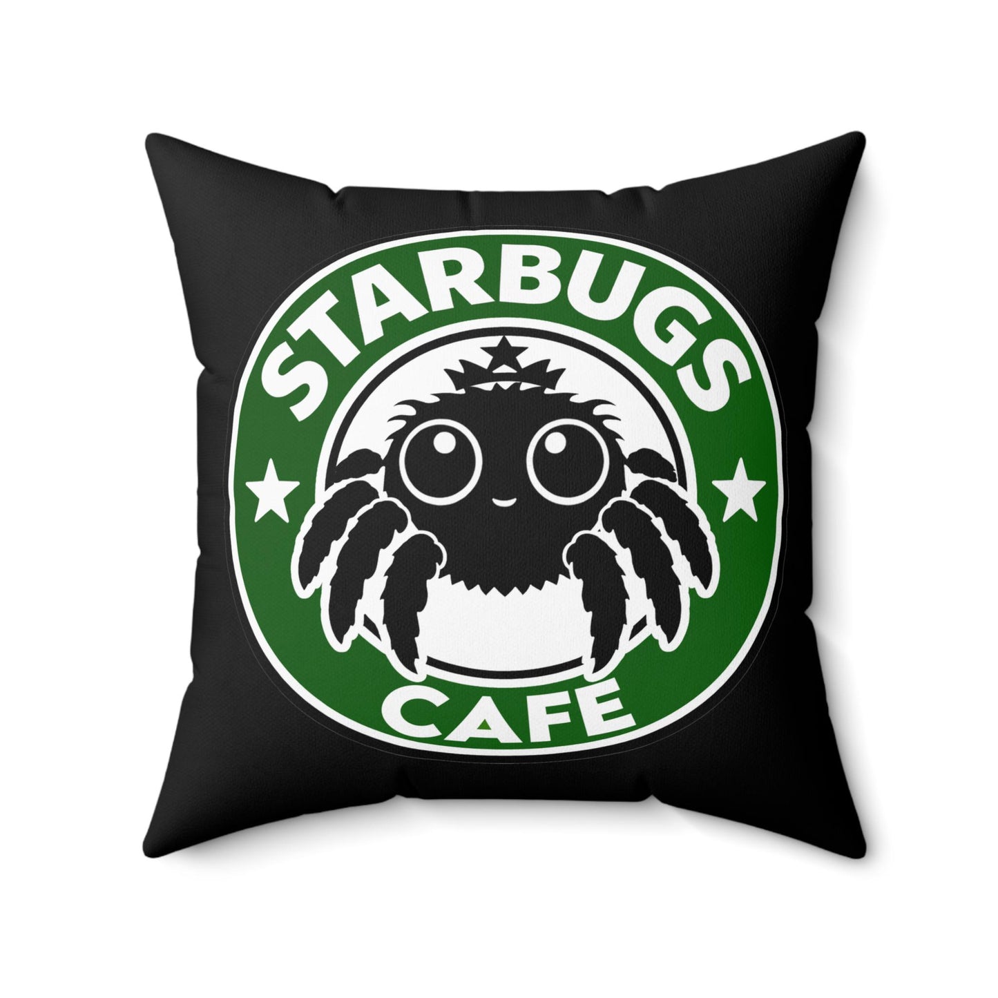 Starbugs Cafe Pillow | Decorative Square Throw Pillow