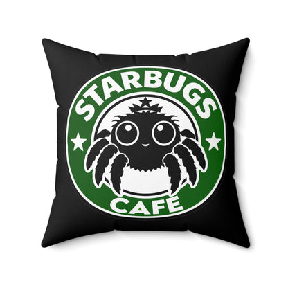 Starbugs Cafe Pillow | Decorative Square Throw Pillow