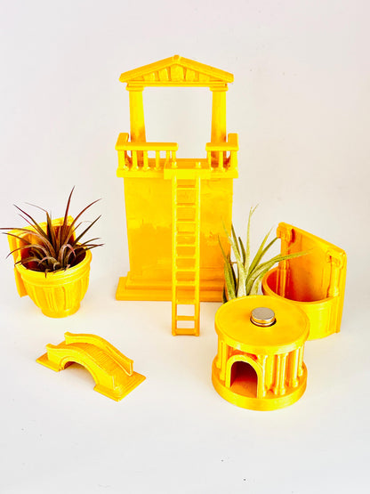Ancient Rome Full Bundle Pack | Jumping Spiders | Semi Bio Active Kit + Fully Stocked Enclosure