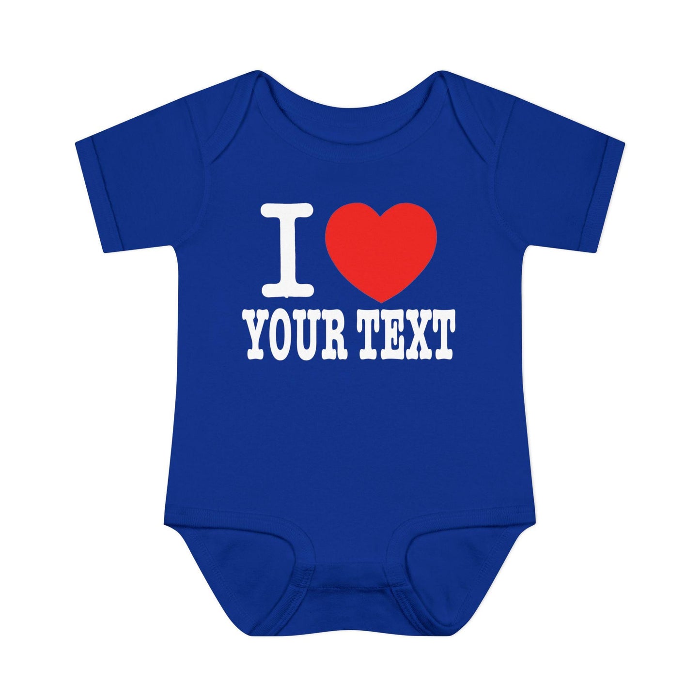 i love text CUSTOM - Baby One suits - Infants/Youth/Kids
