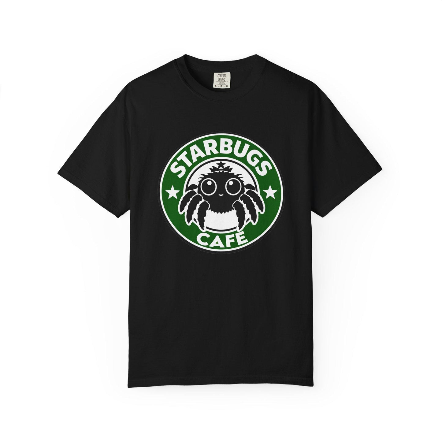 Starbugs Cafe logo T-Shirt | Coffee-Inspired Bug Emblem