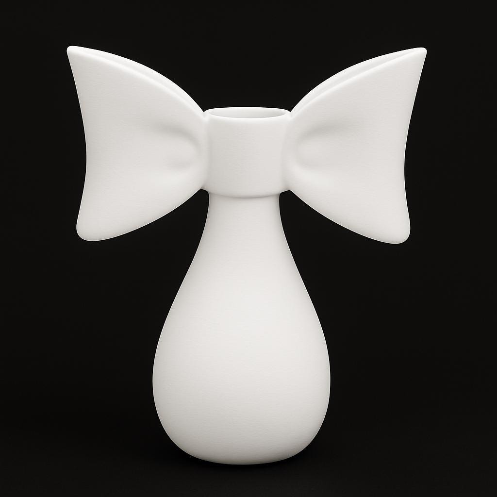 Ribbon Bow Vase | Modern Decor | 3D Prints